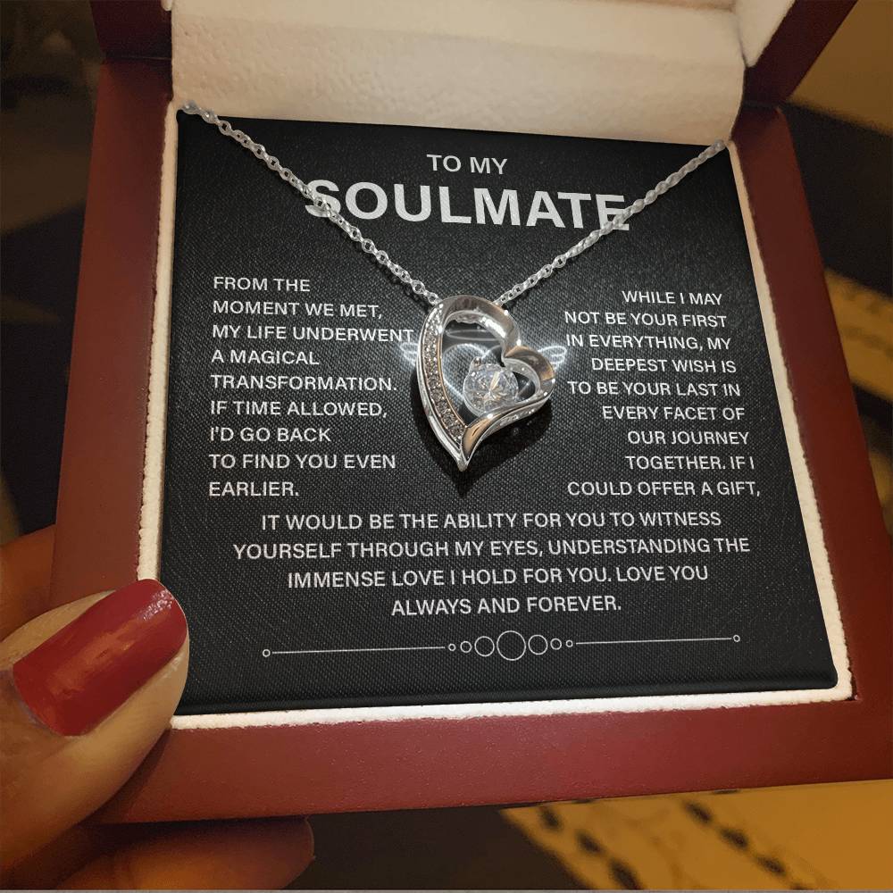 To My Soulmate Necklace – Deep Love Keepsake Gift for Wife Or Girlfriend