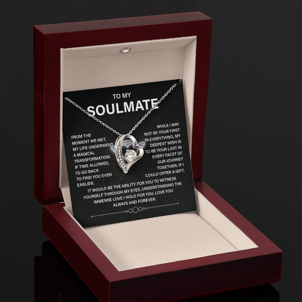 To My Soulmate Necklace – Deep Love Keepsake Gift for Wife Or Girlfriend