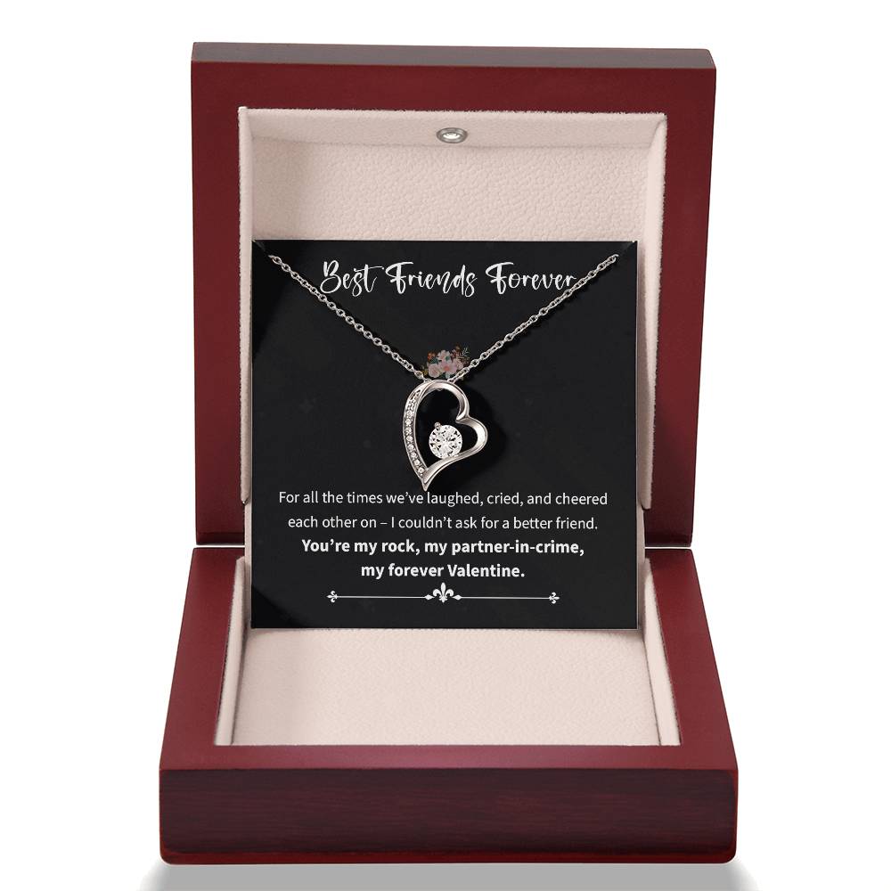 Best Friends Forever, Heartfelt Message With Necklace Happiness Necklace Celebrating Necklace Gift Of True Friendship Thankful For Your Unwavering Support Thank You Necklace Gift My Partner-in-crime Jewelry Forever Valentine Gift