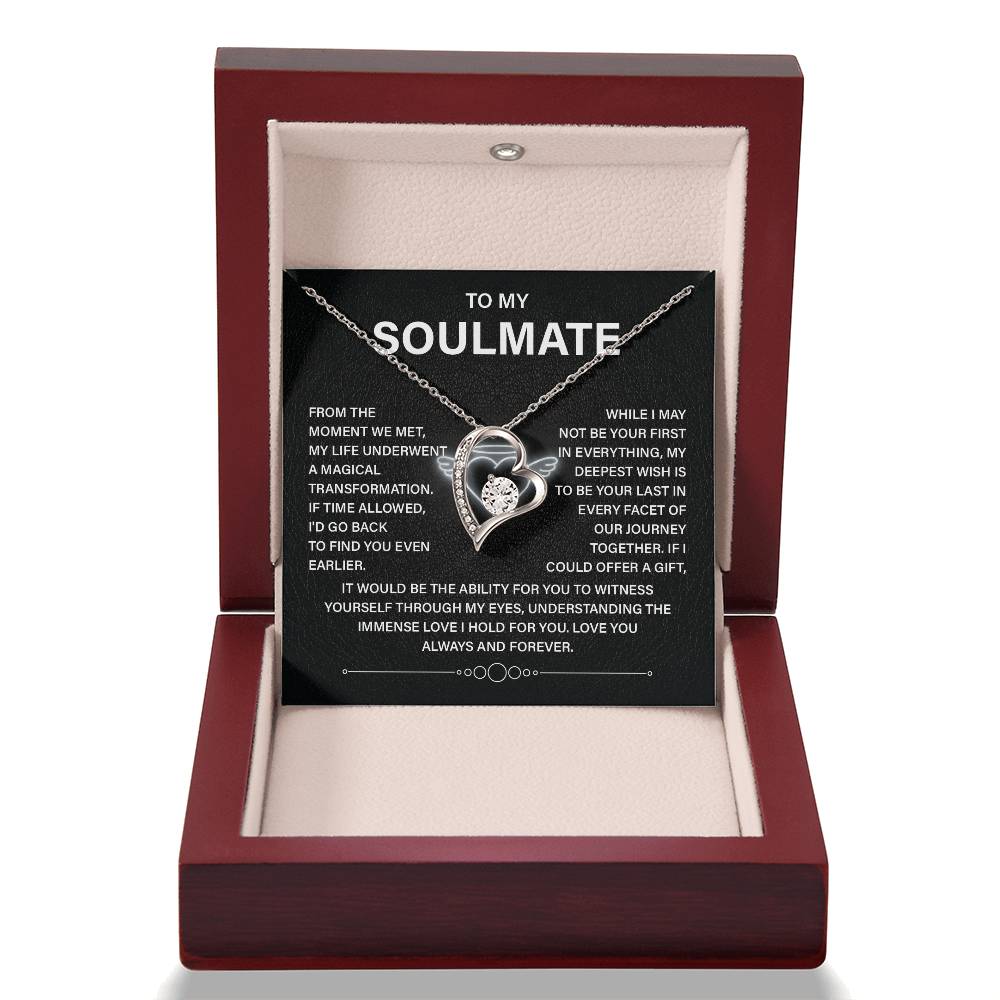 To My Soulmate Necklace – Deep Love Keepsake Gift for Wife Or Girlfriend