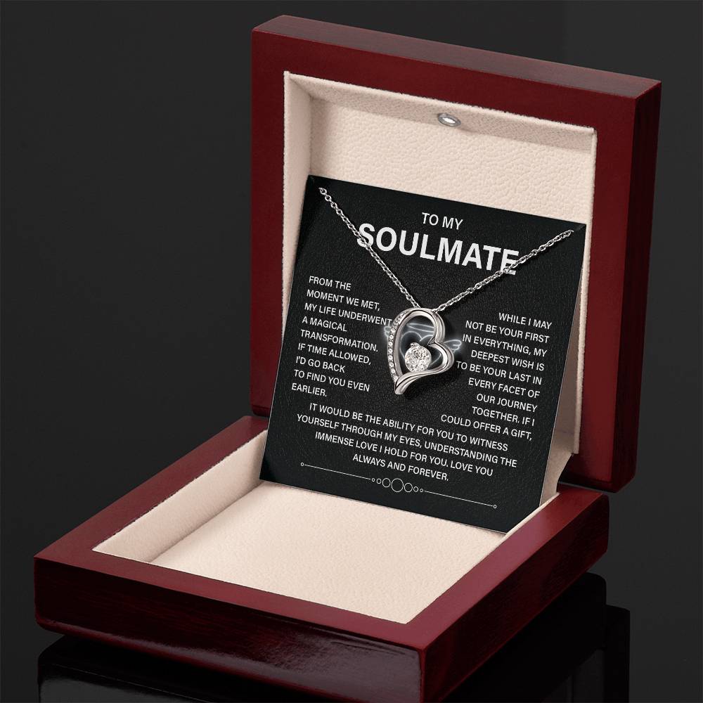 To My Soulmate Necklace – Deep Love Keepsake Gift for Wife Or Girlfriend