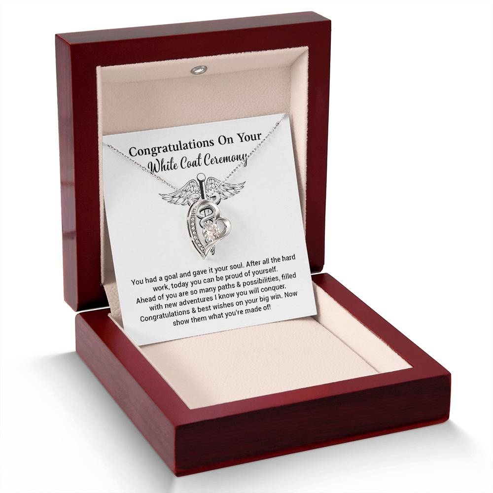 White Coat Ceremony Necklace Gift for New Doctor