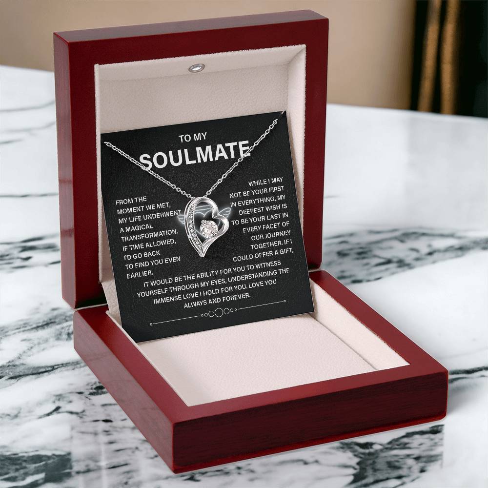 To My Soulmate Necklace – Deep Love Keepsake Gift for Wife Or Girlfriend