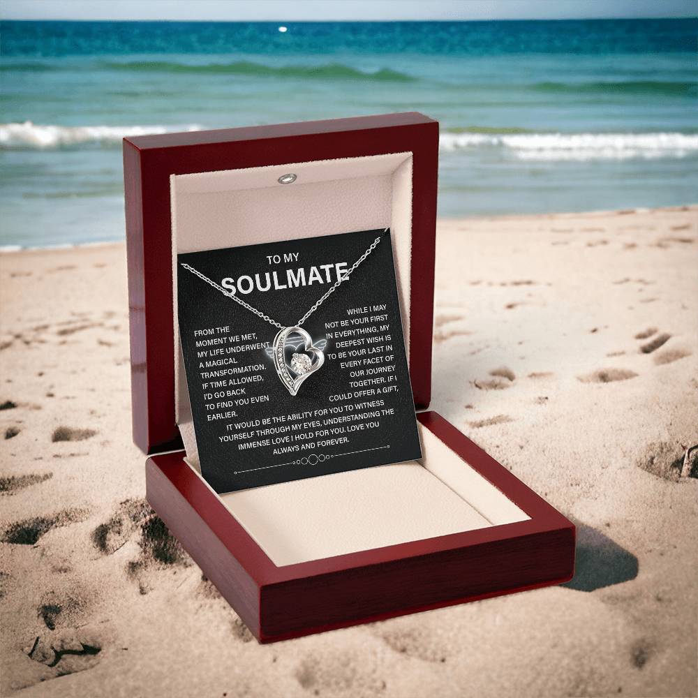 To My Soulmate Necklace – Deep Love Keepsake Gift for Wife Or Girlfriend