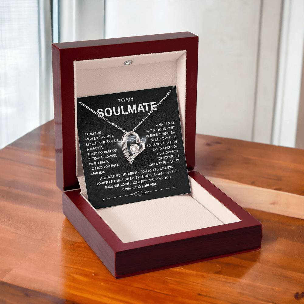To My Soulmate Necklace – Deep Love Keepsake Gift for Wife Or Girlfriend
