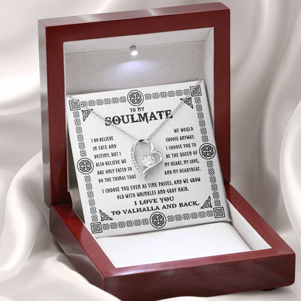 Viking Soulmate Necklace Gift for Her – Message Card Box