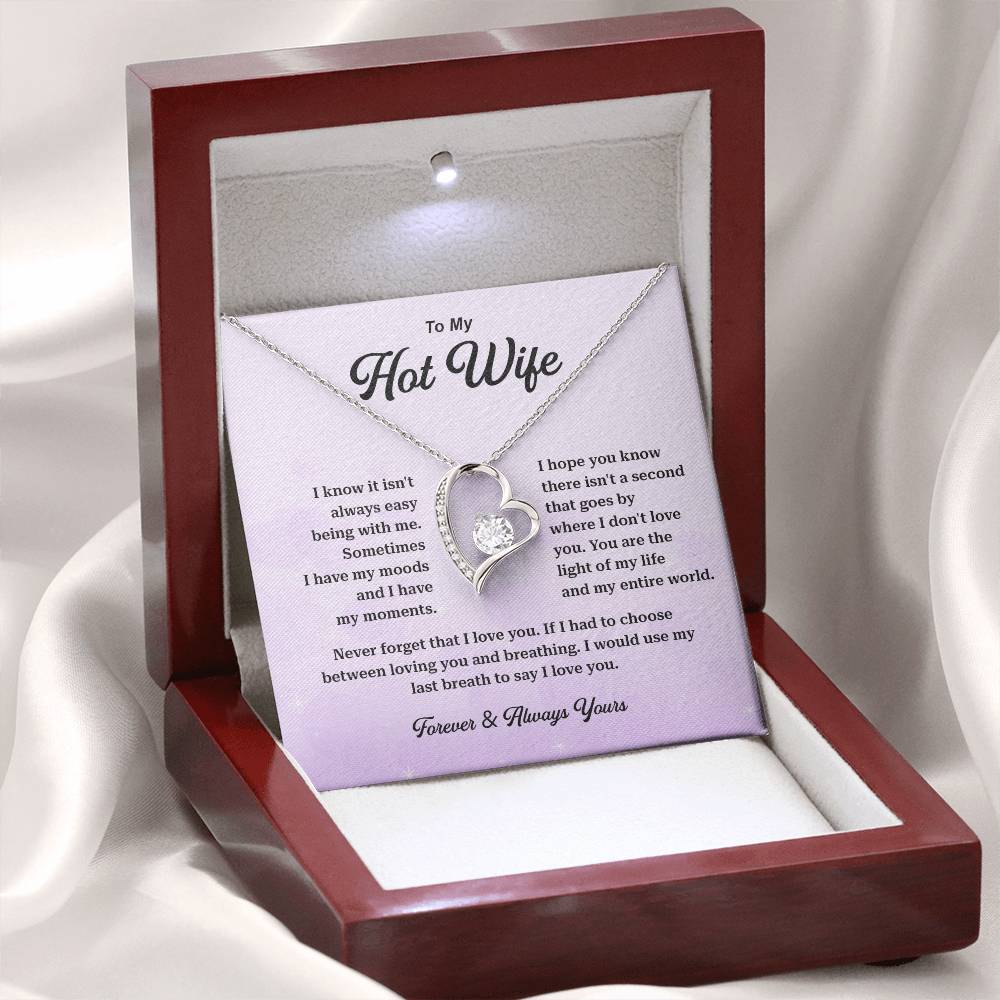 Hot Wife Necklace Gift with Romantic Message Card
