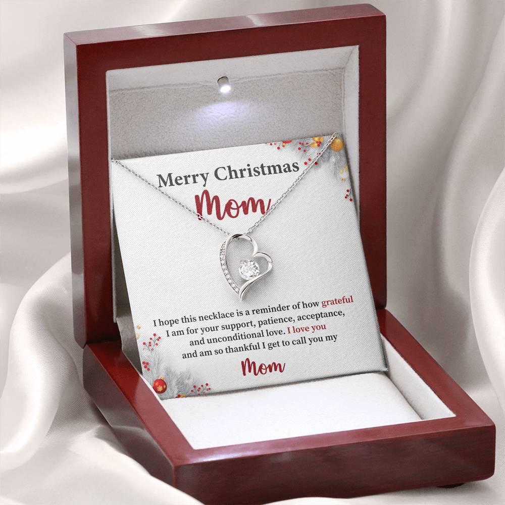 Merry Christmas Necklace Gift For Mom Gift From Son Or Daughter