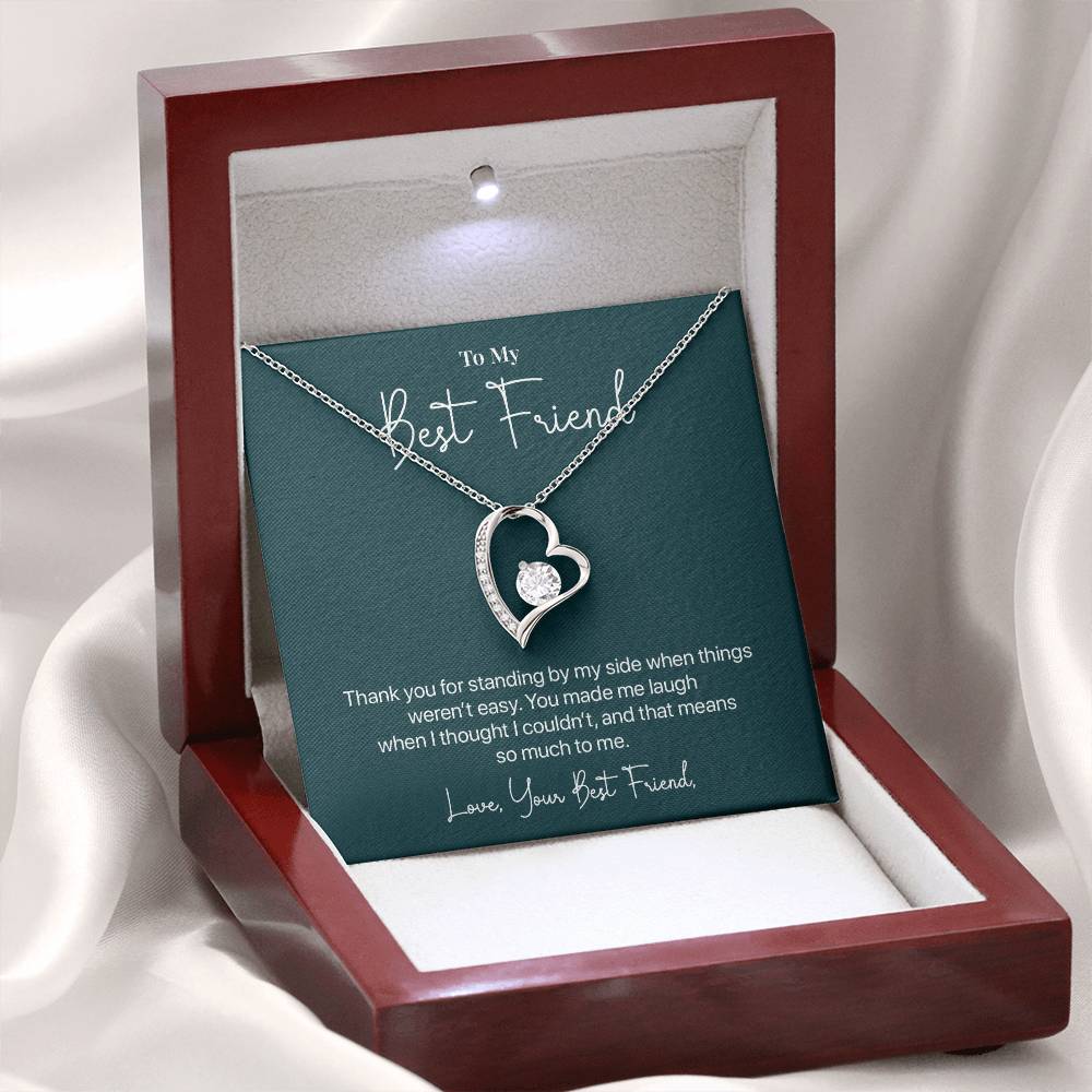 To My Best Friend, Valentine's Day Necklace Gift Thank You For Your Unwavering Support Difficult Moments Jewelry Heartfelt Appreciation Gift Meaningful Gift Thankful For Your Friendship Necklace Our Beautiful Connection Jewelry Gift