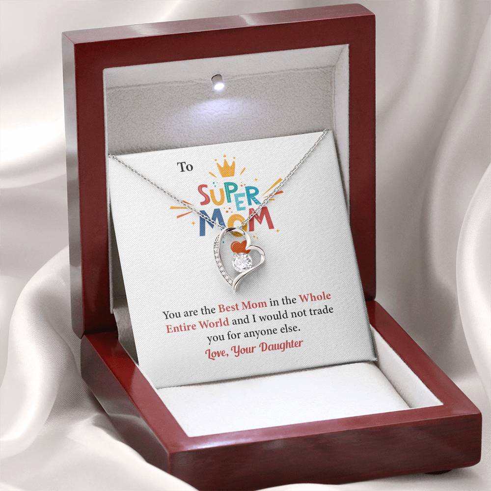 Best Mom Ever Necklace Gift Box from Daughter