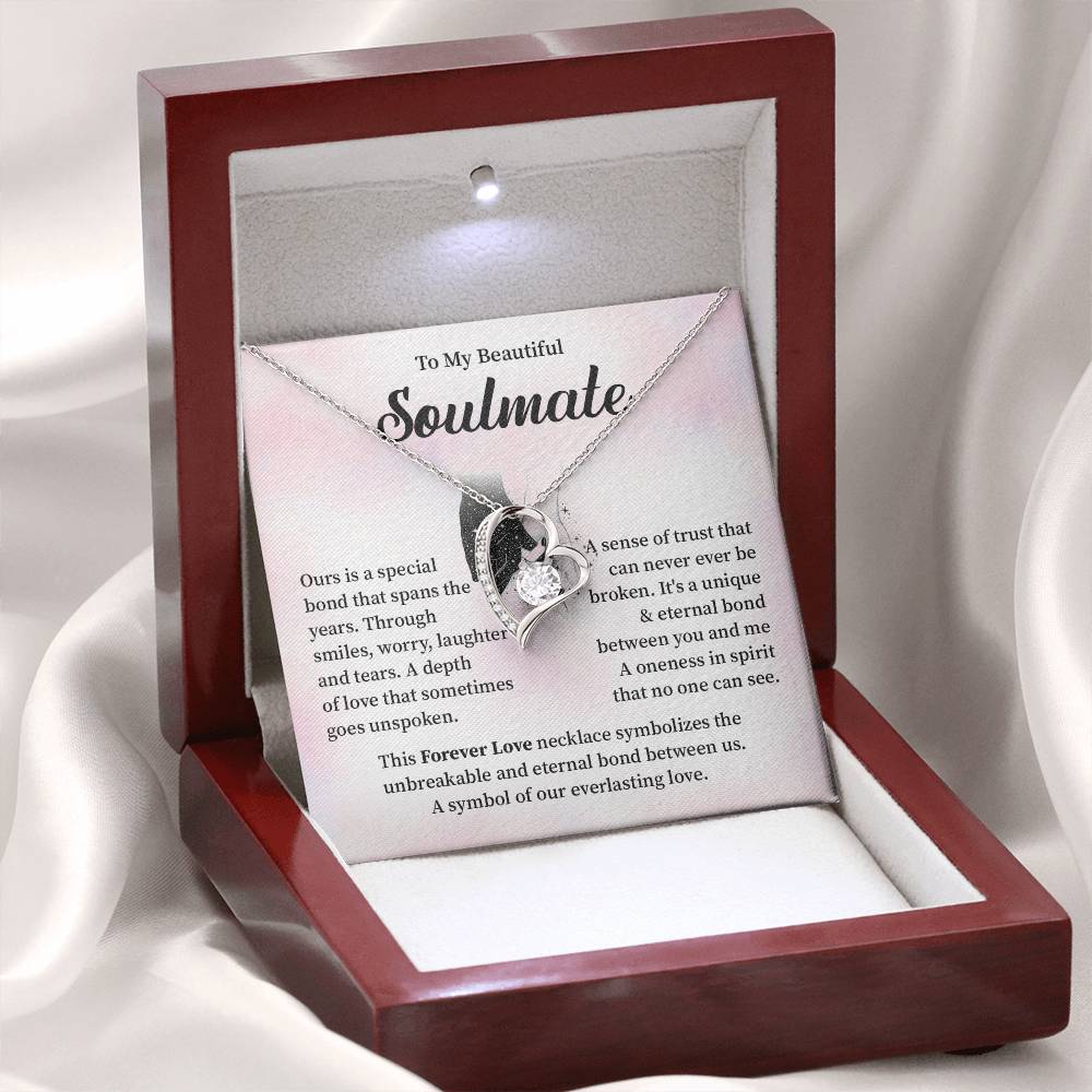 Soulmate Necklace Gift for Her – Message Card Box