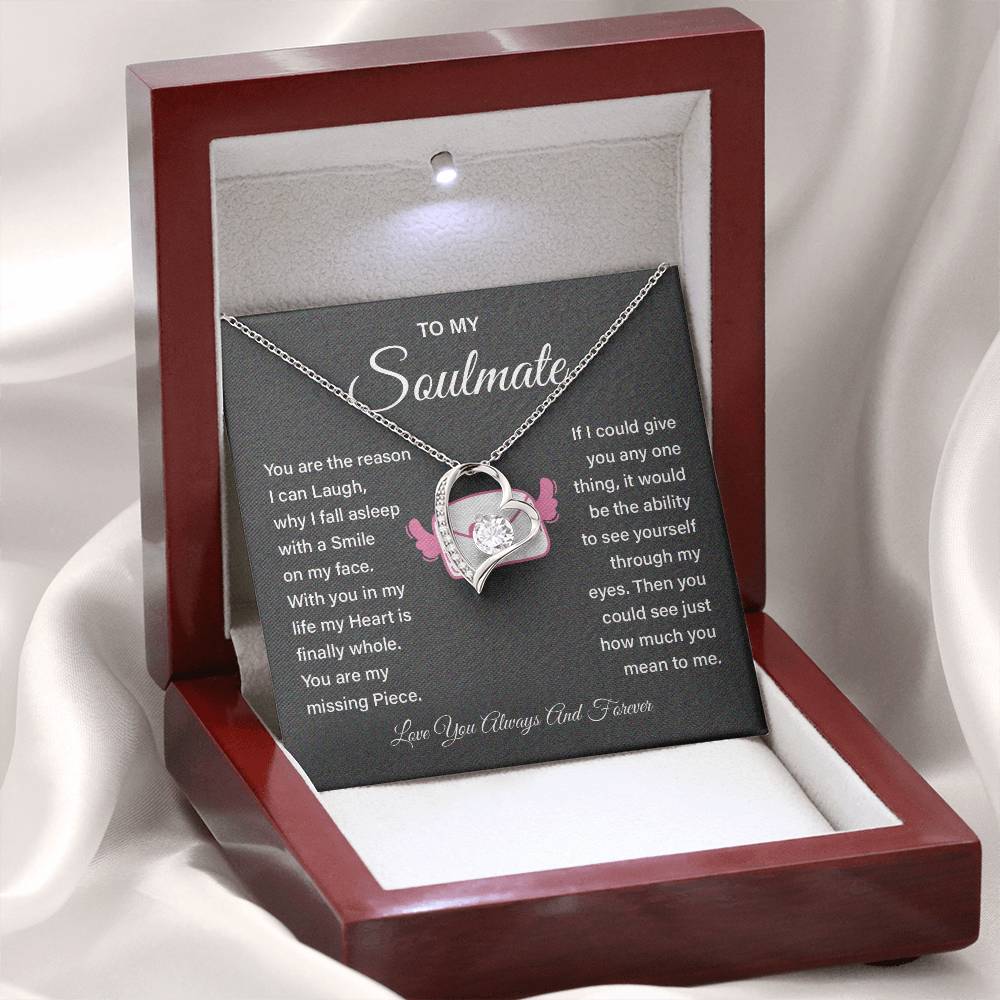 Soulmate Necklace Gift for Girlfriend – Love Message Box