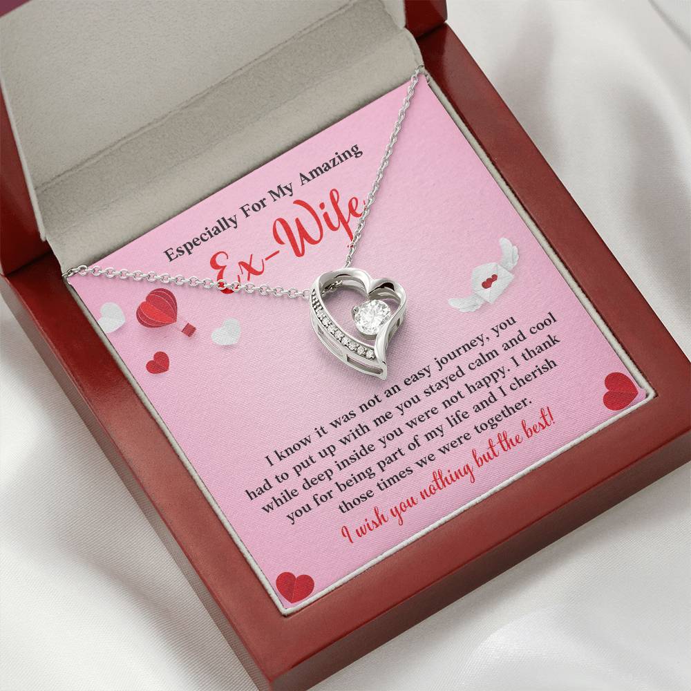 Ex-Wife Gift Necklace – Heart Pendant & Message Card