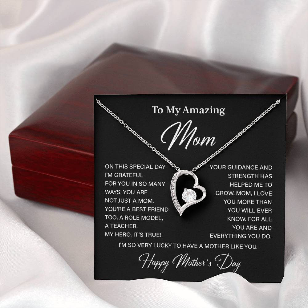Amazing Mom Necklace Gift with Message Card
