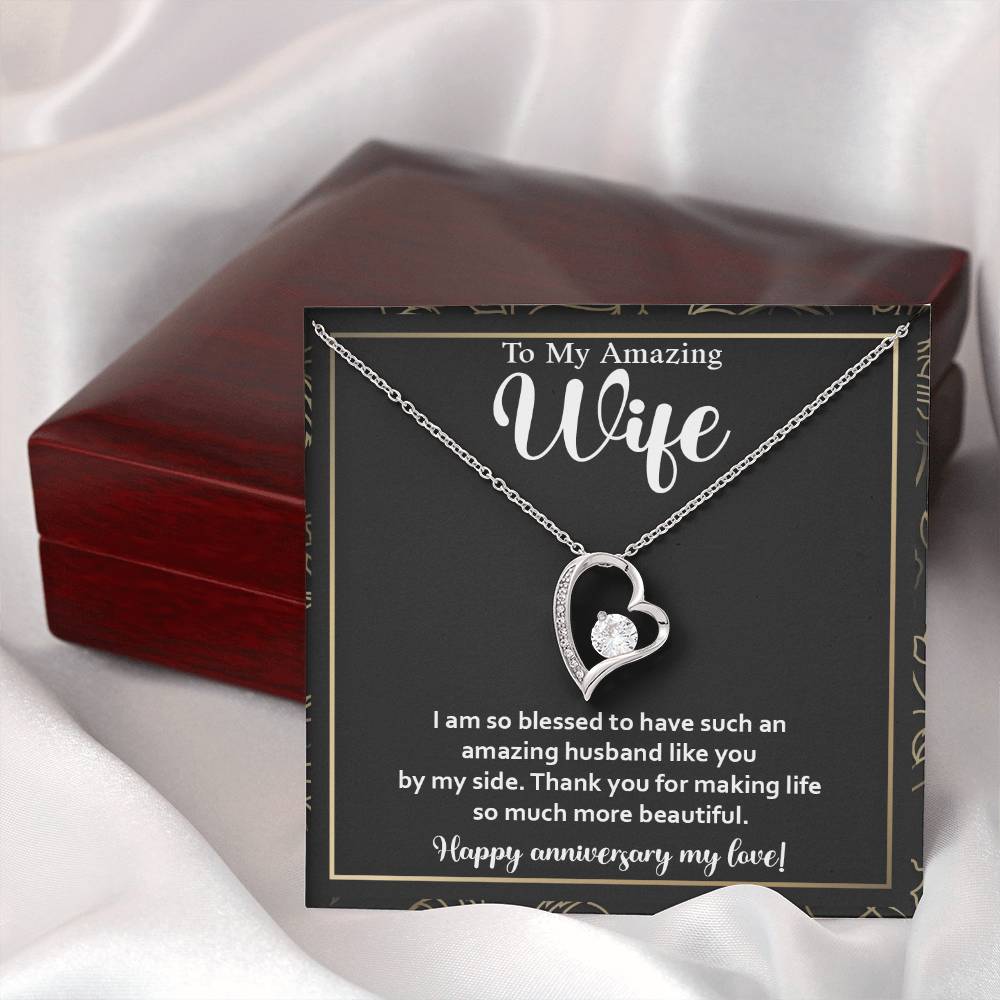 Romantic Anniversary Gift for Wife – Heart Necklace