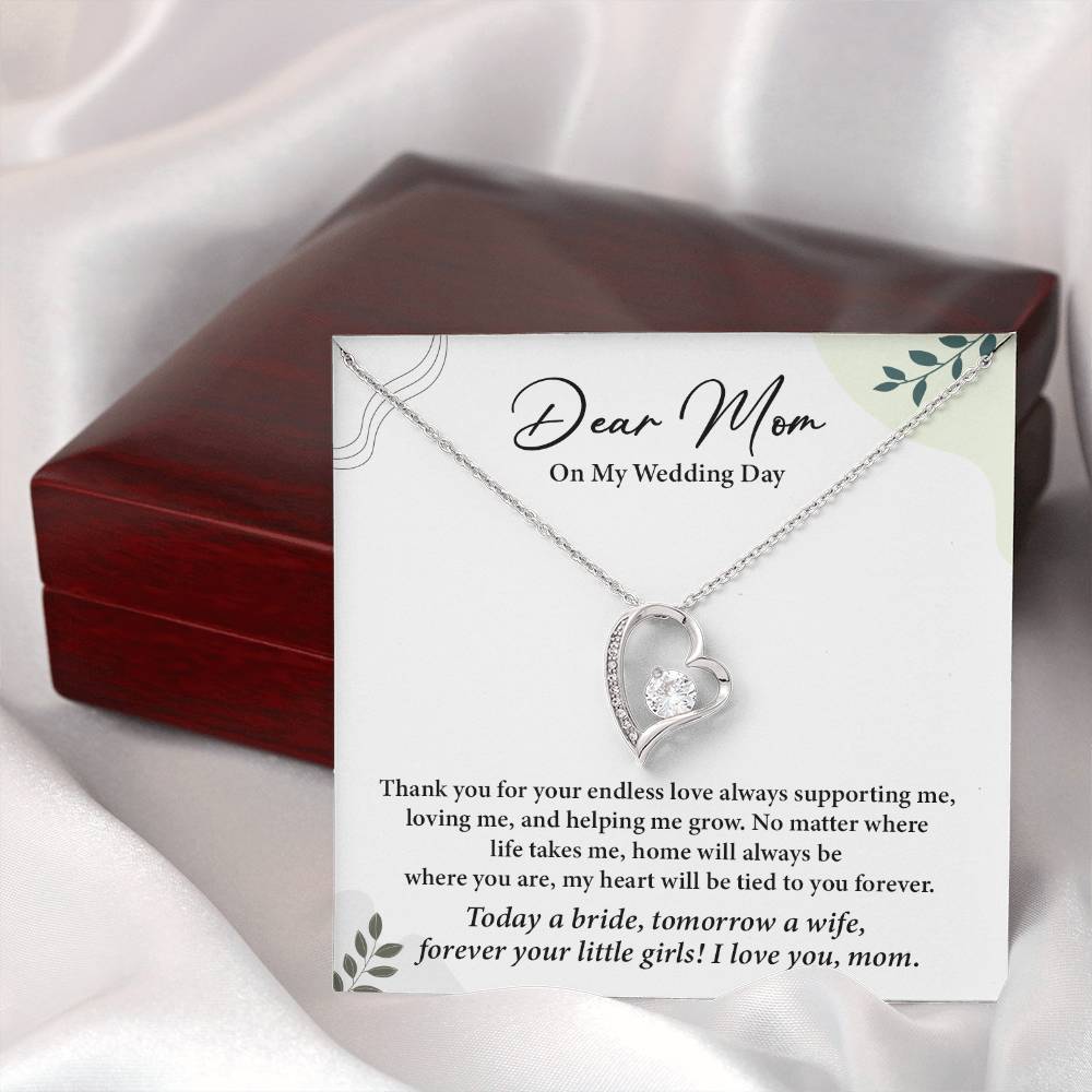Bride to Mom Wedding Gift – Heart Necklace Box