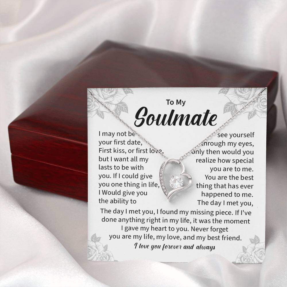 Soulmate Heart Necklace Gift for Her – Gift Box