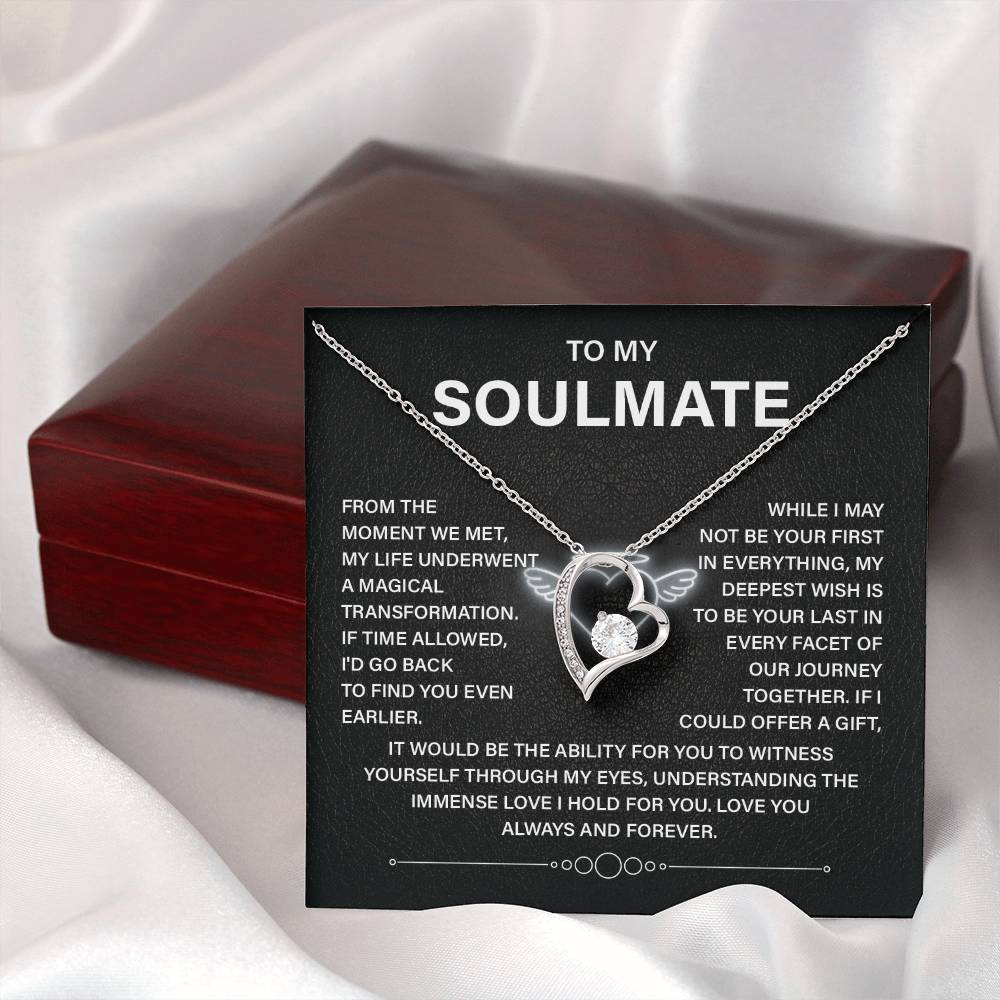To My Soulmate Necklace – Deep Love Keepsake Gift for Wife Or Girlfriend