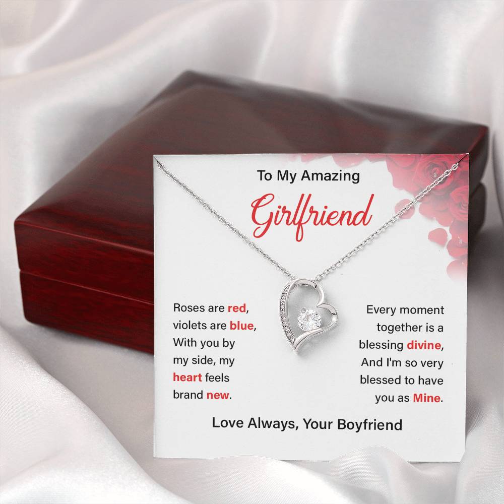 To my girlfriend Roses are red.