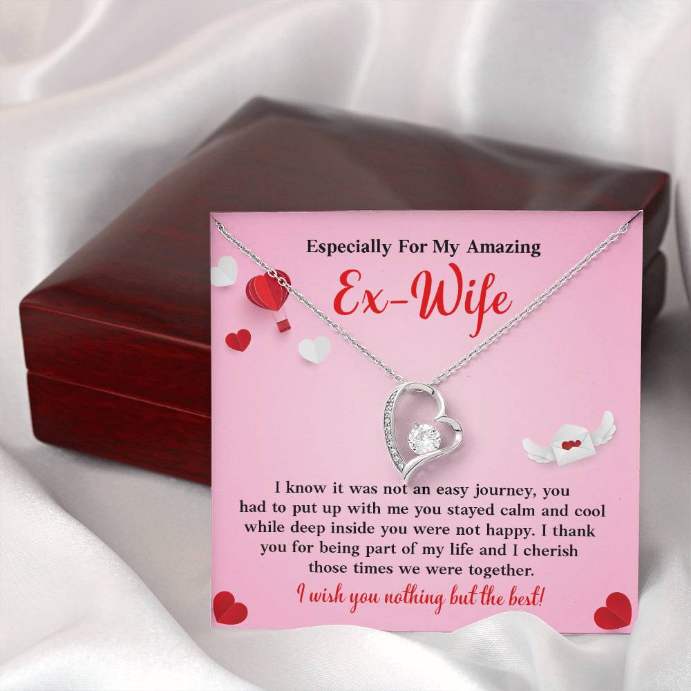 Ex-Wife Gift Necklace – Heart Pendant & Message Card