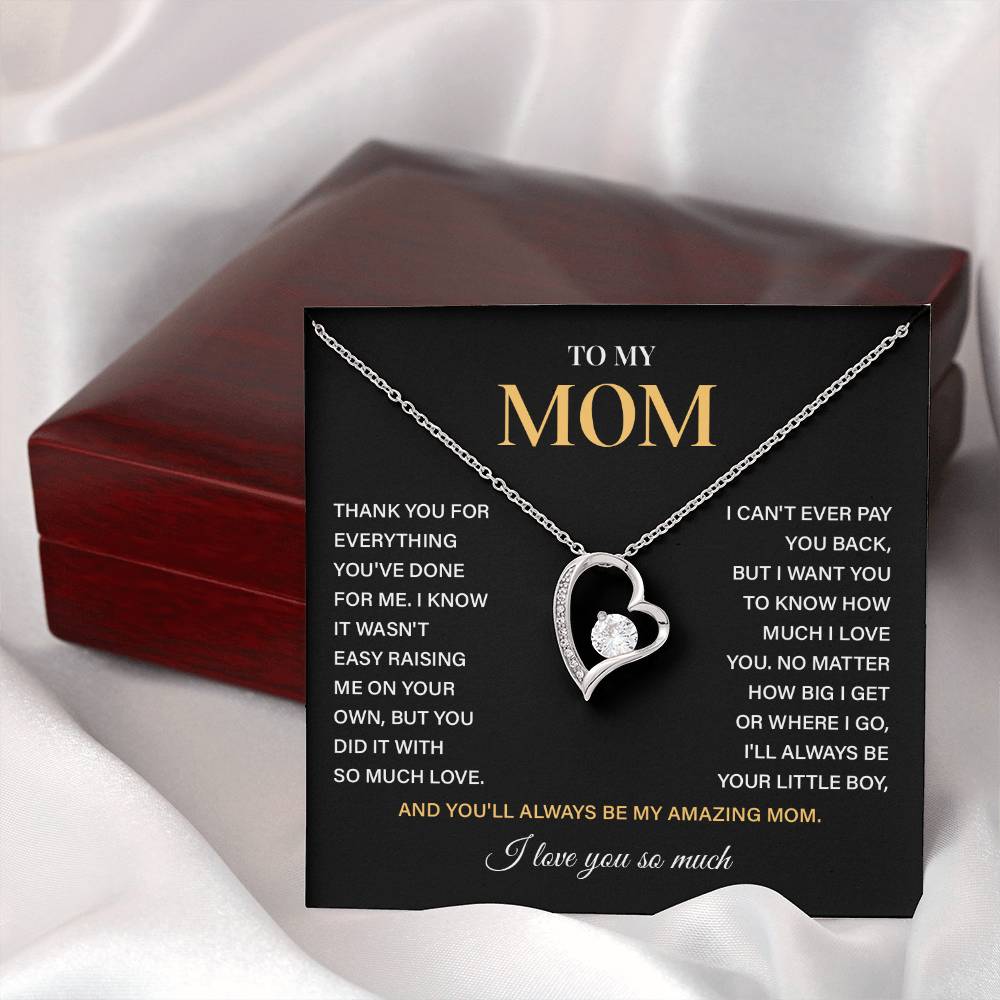 Necklace Gift For Mom From Children With Heartfelt Note