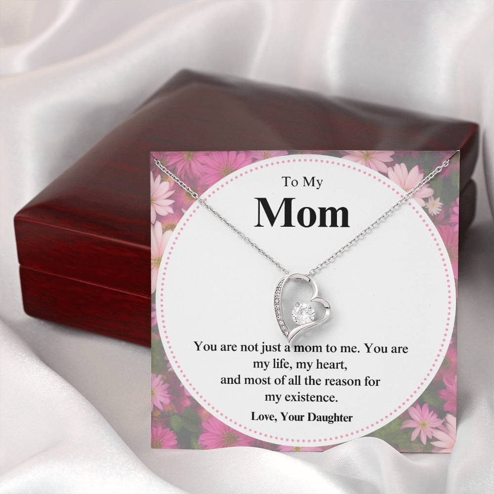 Daughter to Mom Necklace Gift with Message Card