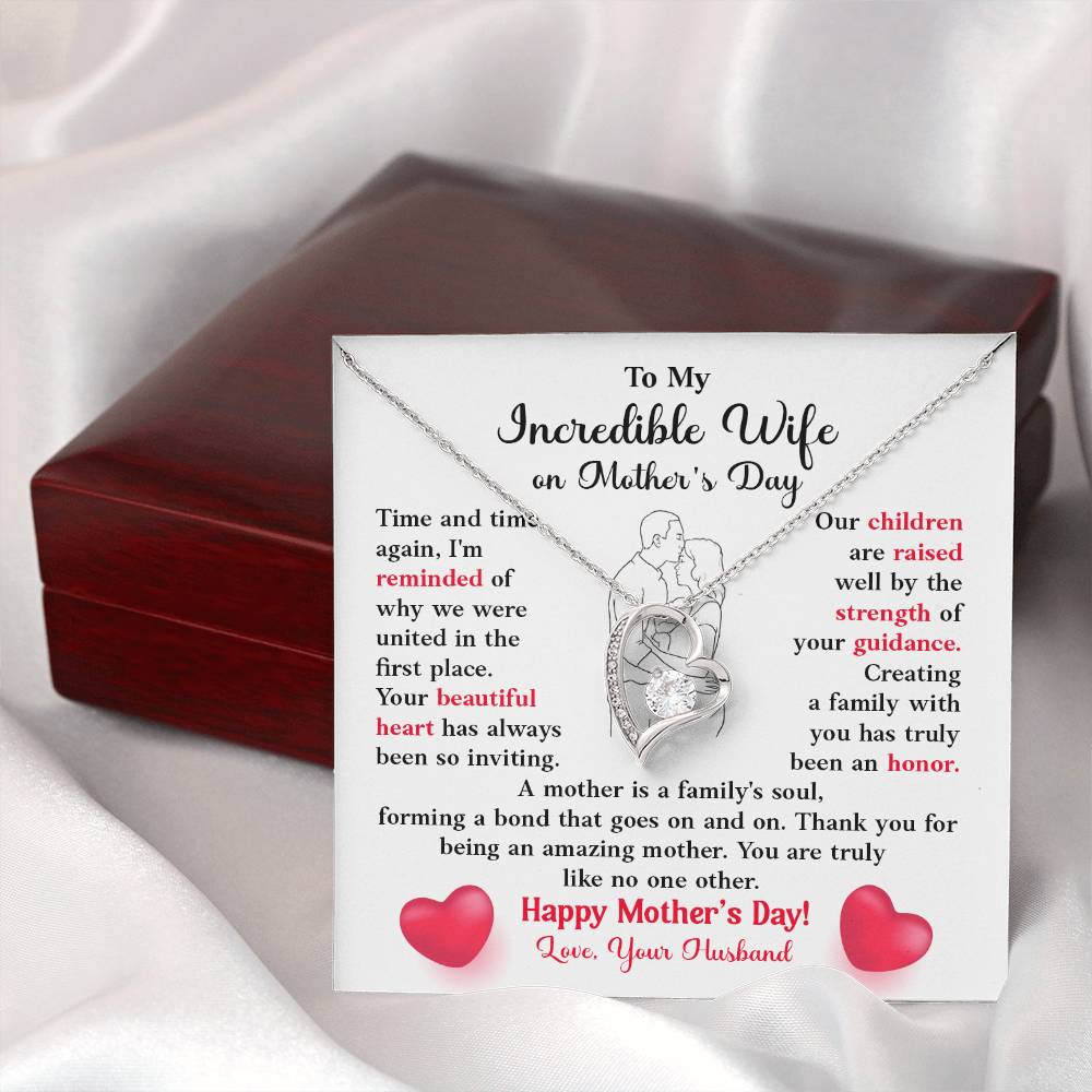 Mother’s Day Jewelry Gift for Wife with Message Card