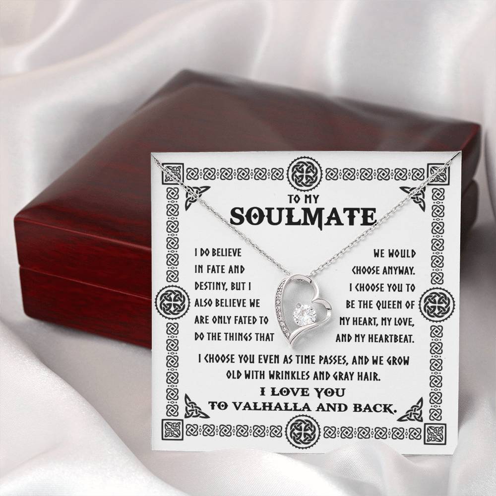 Viking Soulmate Necklace Gift for Her – Message Card Box
