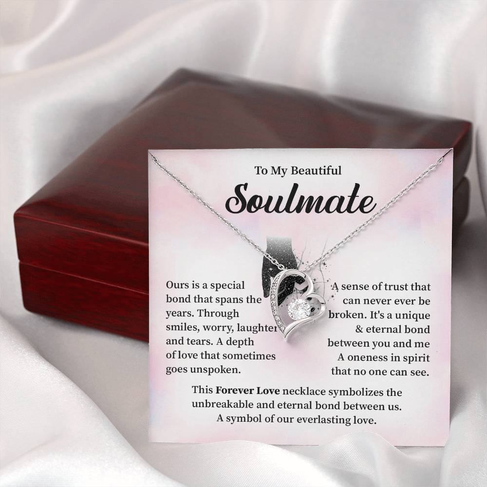Soulmate Necklace Gift for Her – Message Card Box