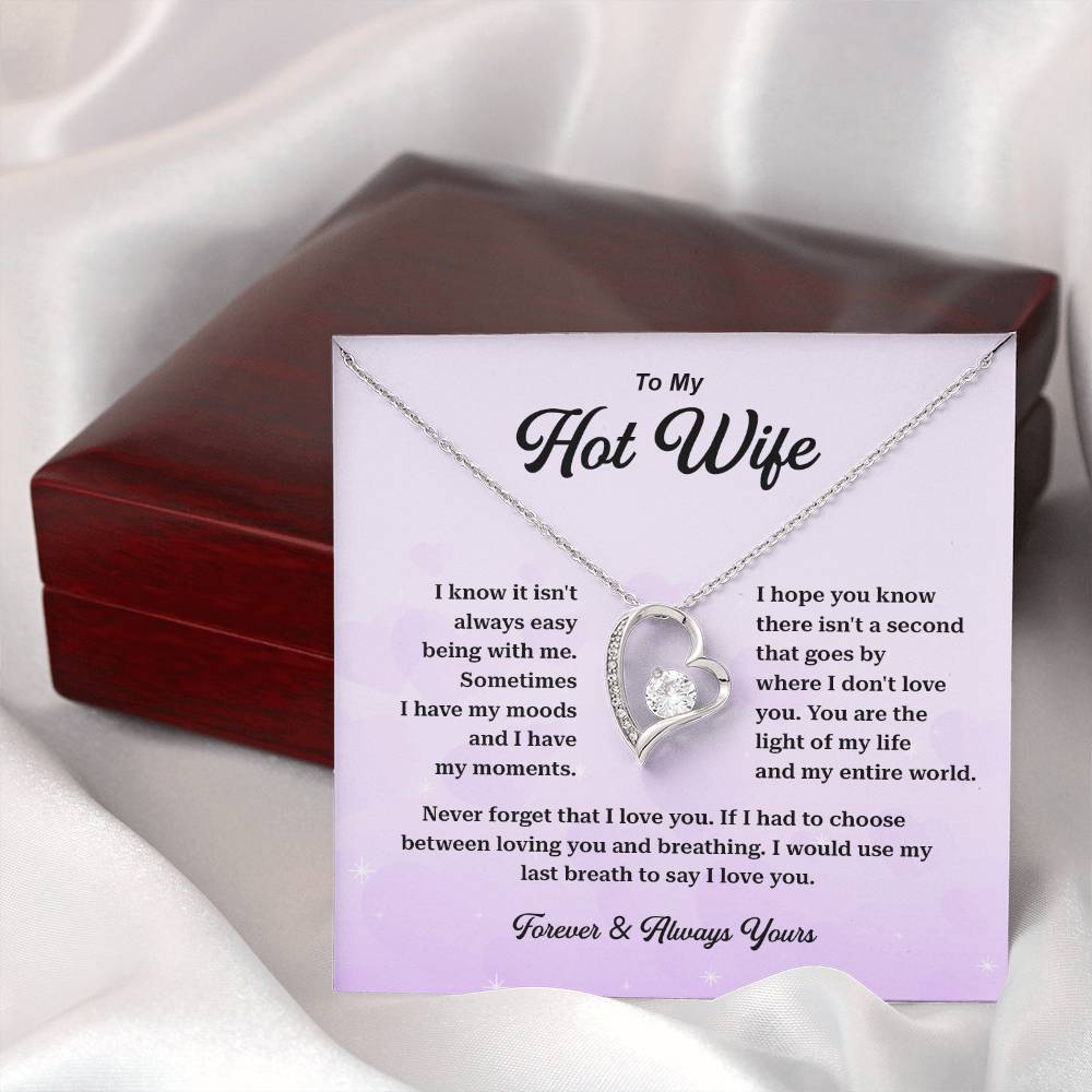 Hot Wife Necklace Gift with Romantic Message Card