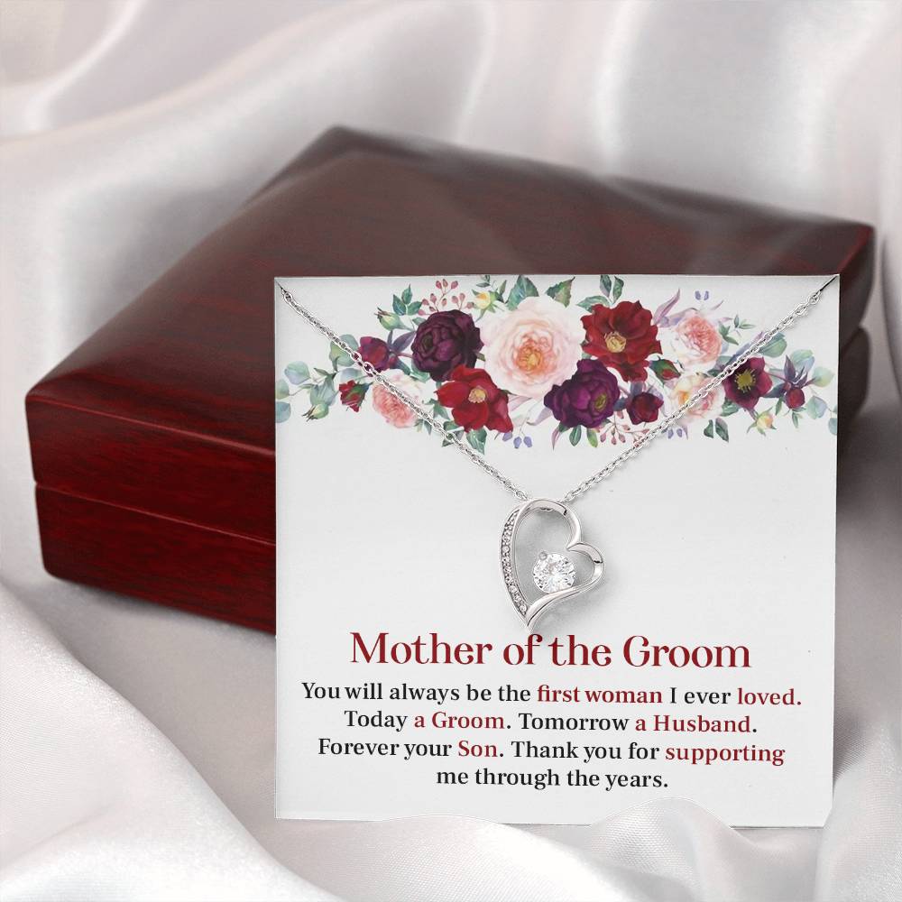 Mother of Groom Gift Necklace with Message Card