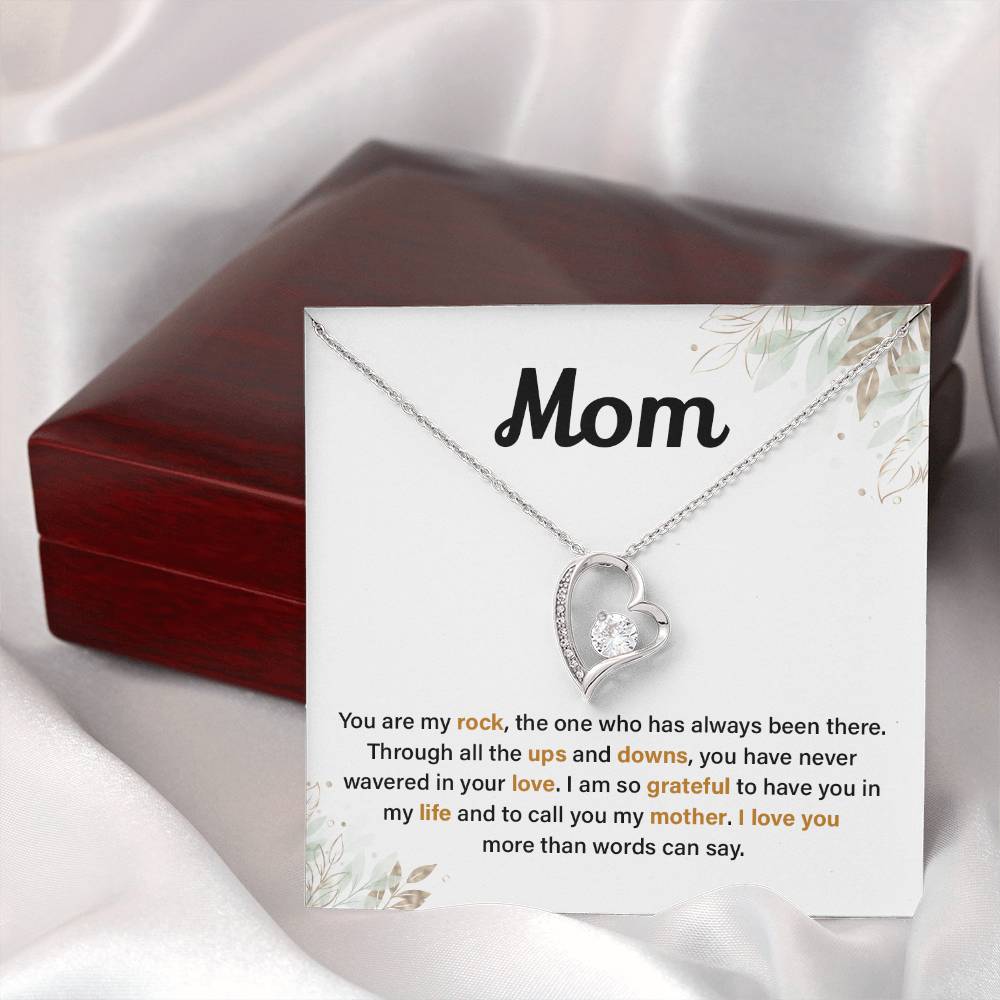 Mom Necklace Gift from Daughter or Son with Love Note