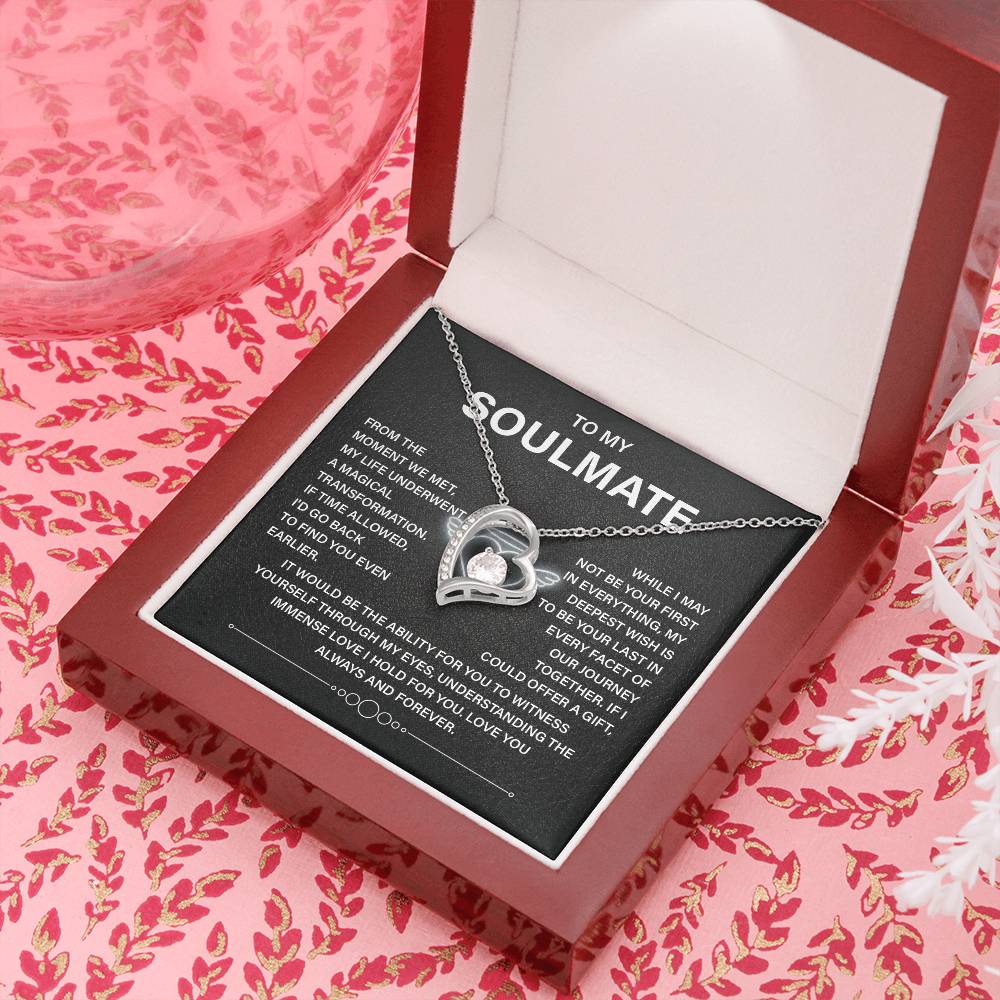 To My Soulmate Necklace – Deep Love Keepsake Gift for Wife Or Girlfriend