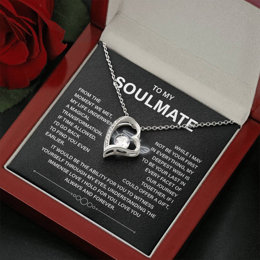 To My Soulmate Necklace – Deep Love Keepsake Gift for Wife Or Girlfriend