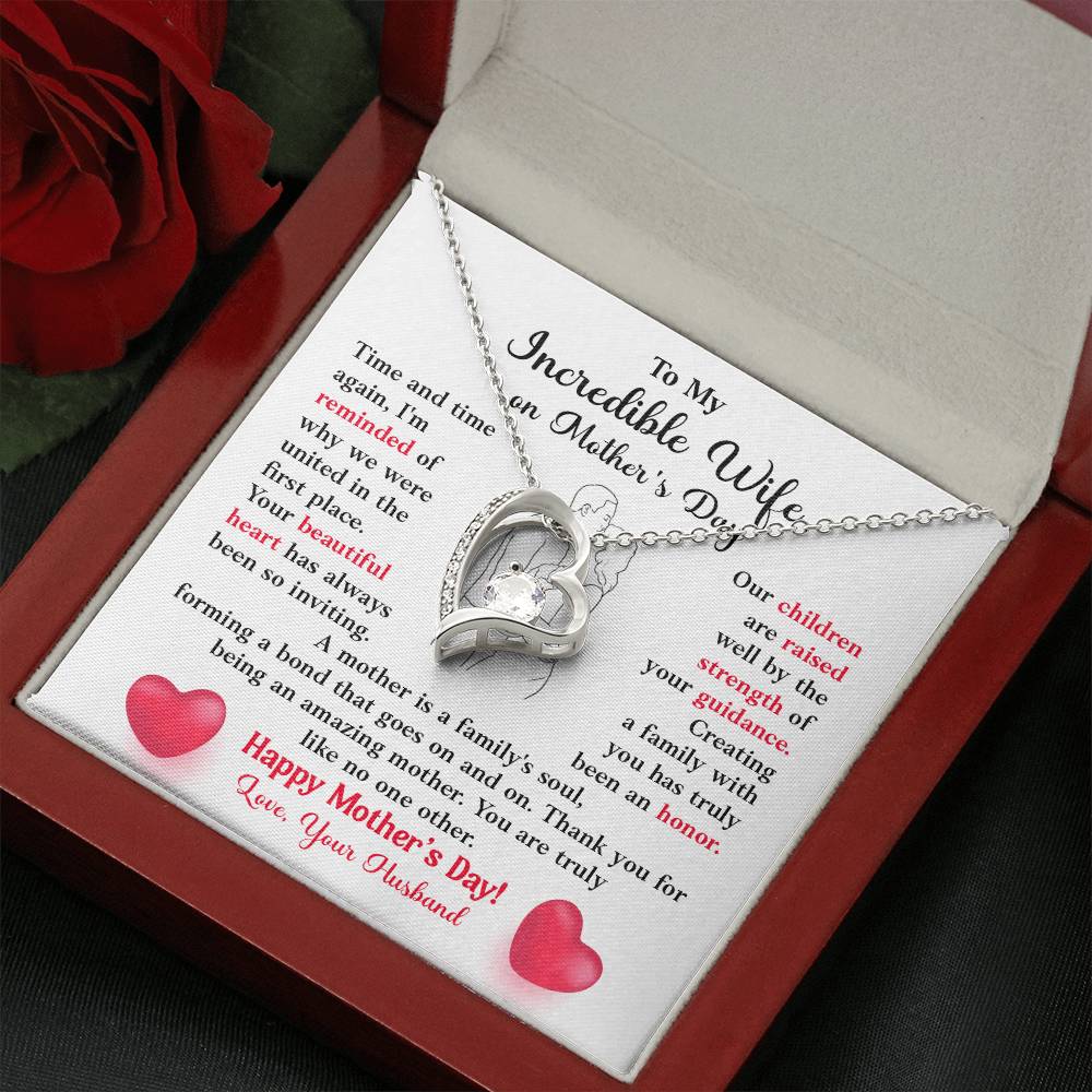 Mother’s Day Jewelry Gift for Wife with Message Card
