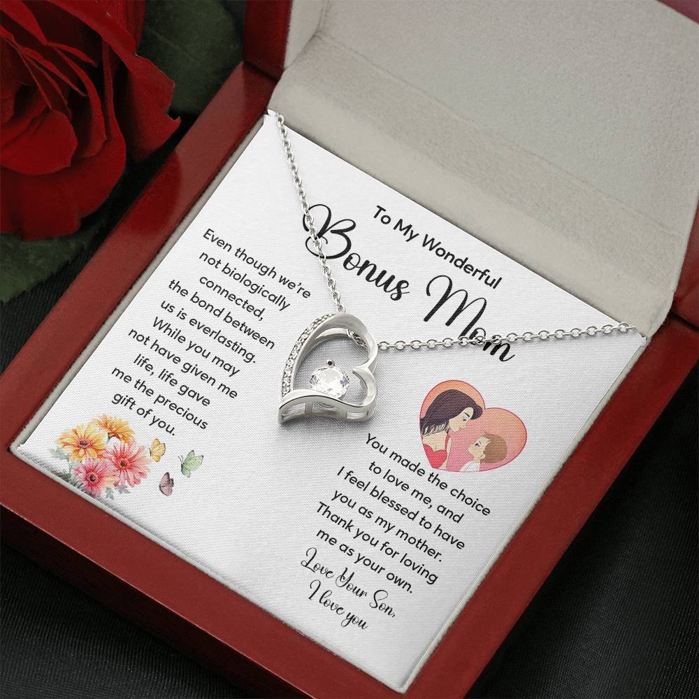 Bonus Mom Necklace Gift from Son – With Gift Box