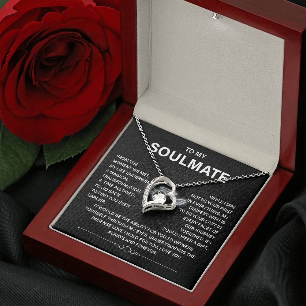 To My Soulmate Necklace – Deep Love Keepsake Gift for Wife Or Girlfriend