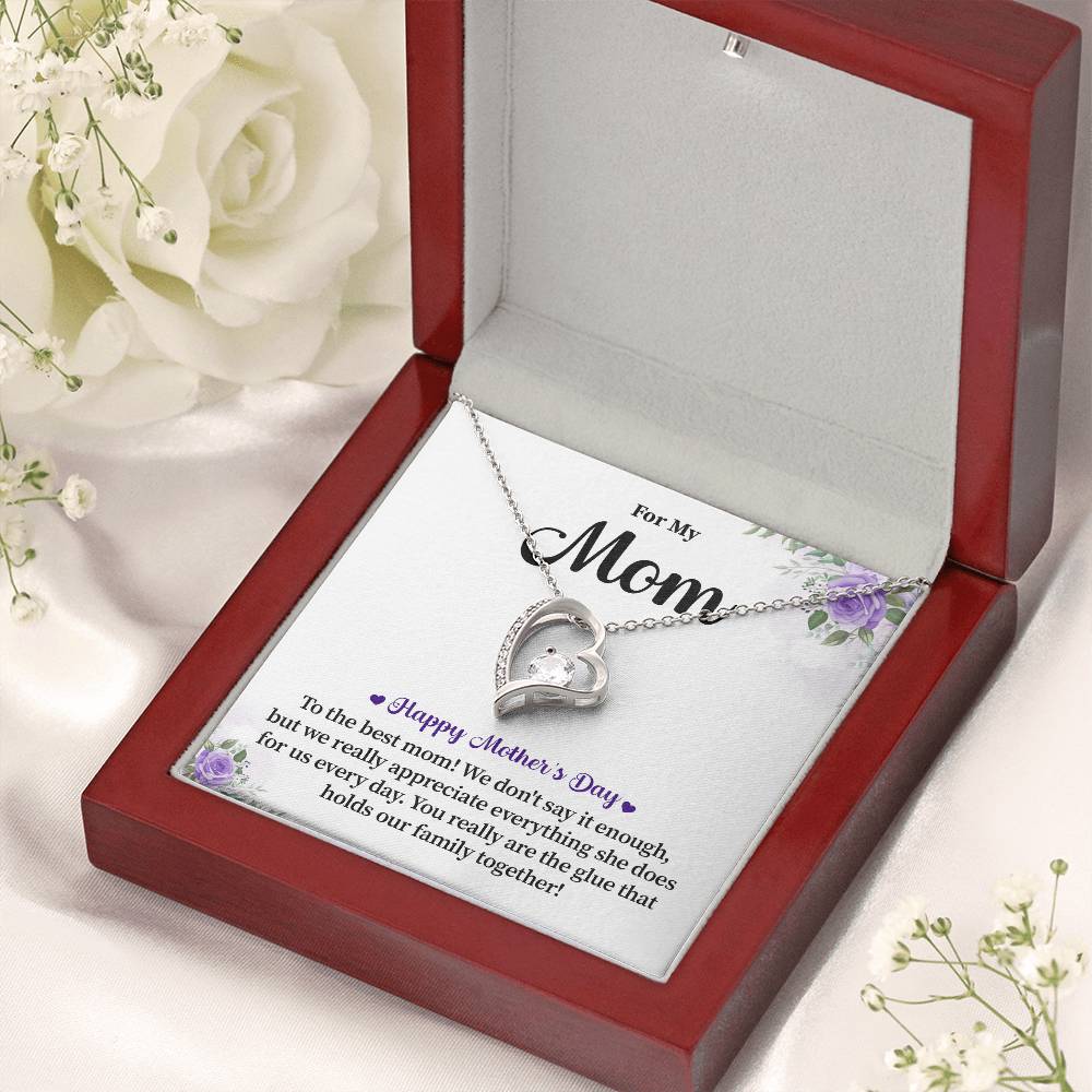 Best Mom Necklace Gift for Mother's Day with Card