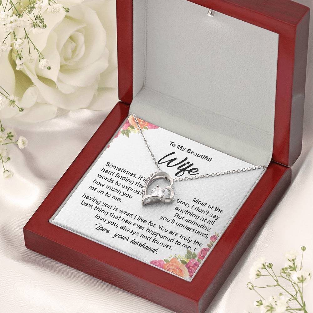 Gift for Wife from Husband with Romantic Floral Card