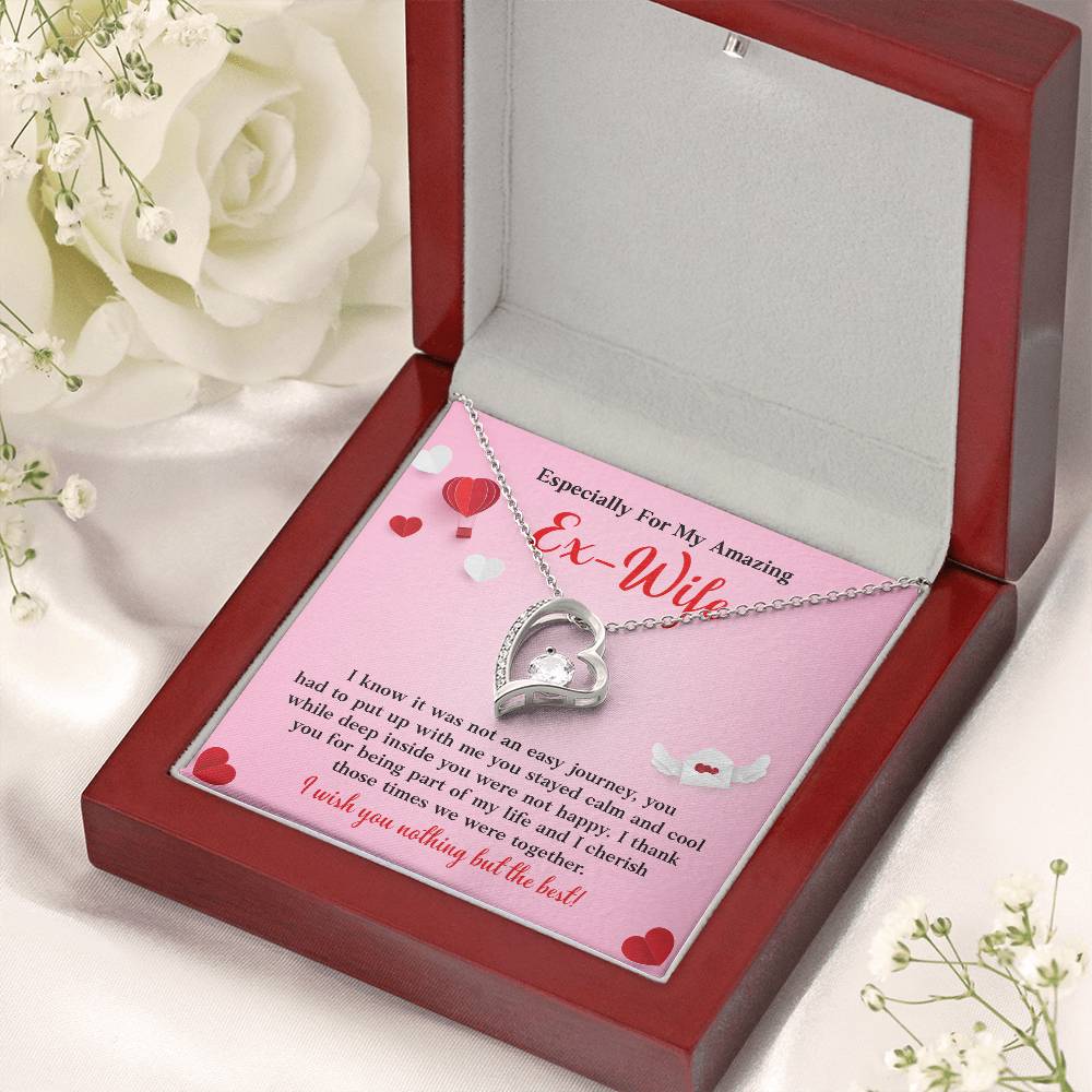 Ex-Wife Gift Necklace – Heart Pendant & Message Card
