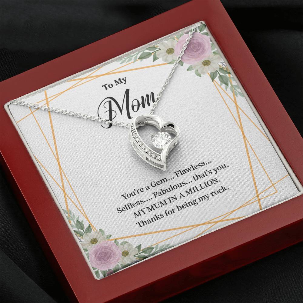 My Mom in a Million Necklace Gift with Message Card