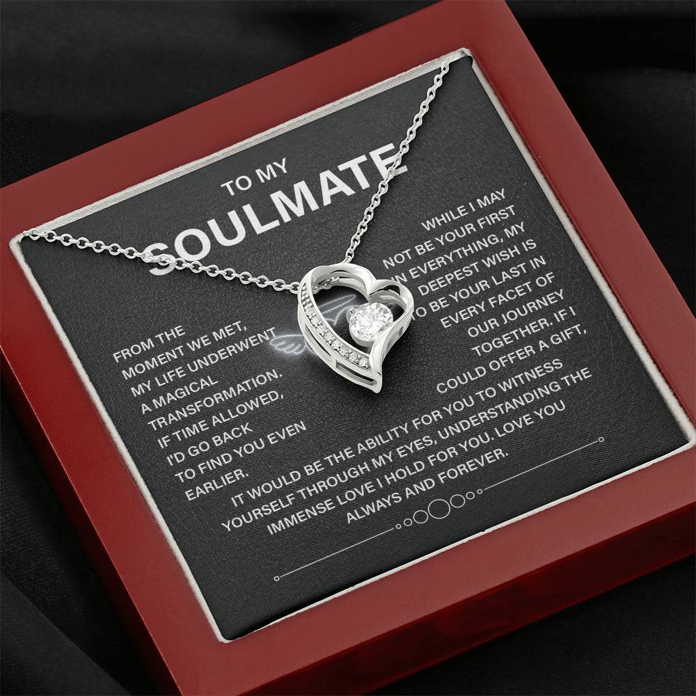 To My Soulmate Necklace – Deep Love Keepsake Gift for Wife Or Girlfriend