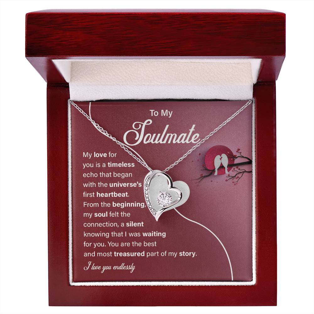 To My Soulmate Necklace Message Card for Wife Or Girlfriend