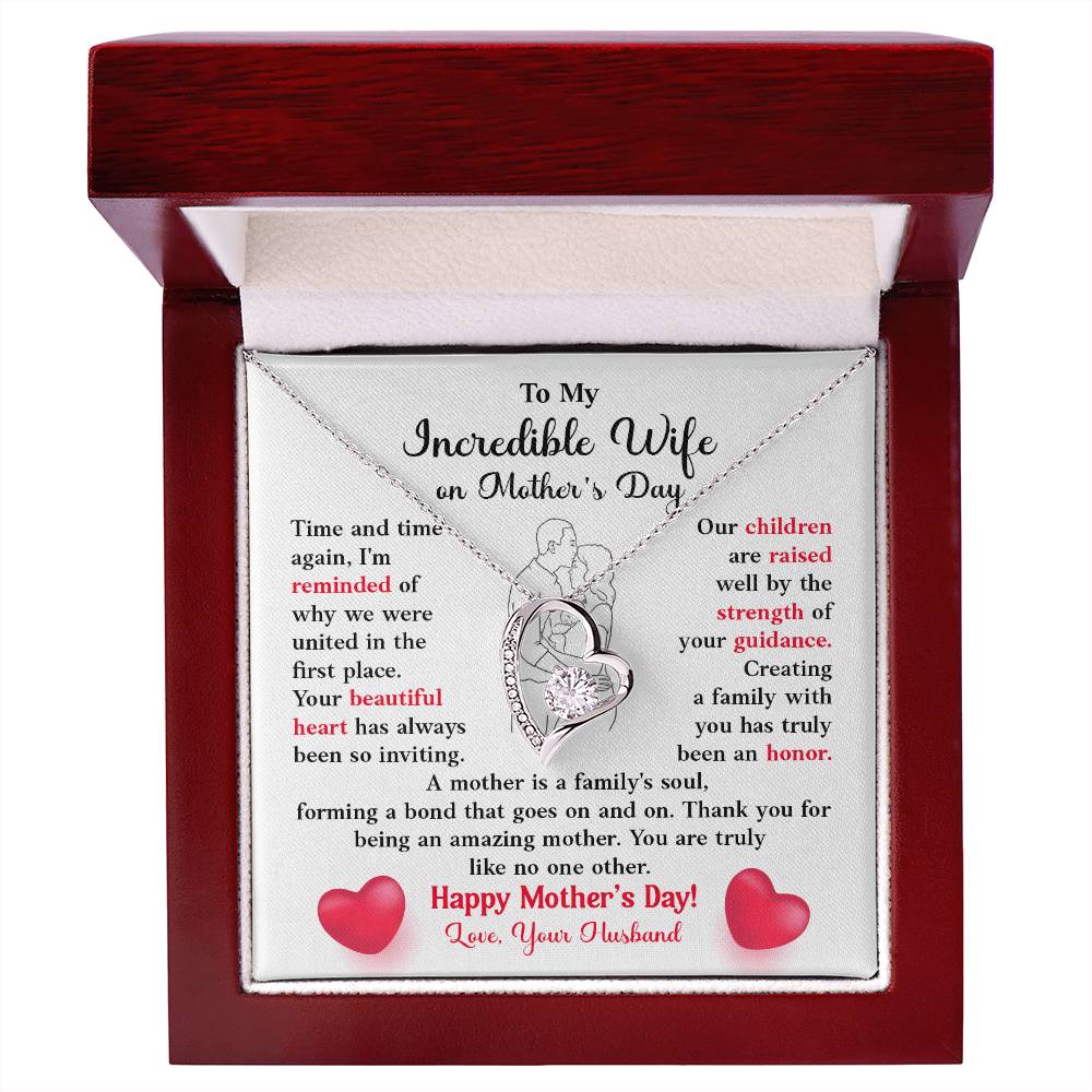 Mother’s Day Jewelry Gift for Wife with Message Card