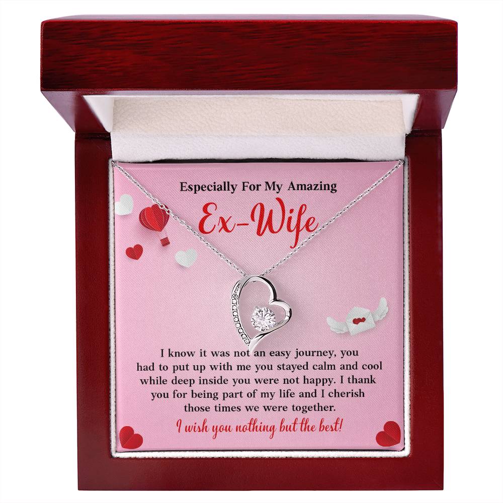 Ex-Wife Gift Necklace – Heart Pendant & Message Card