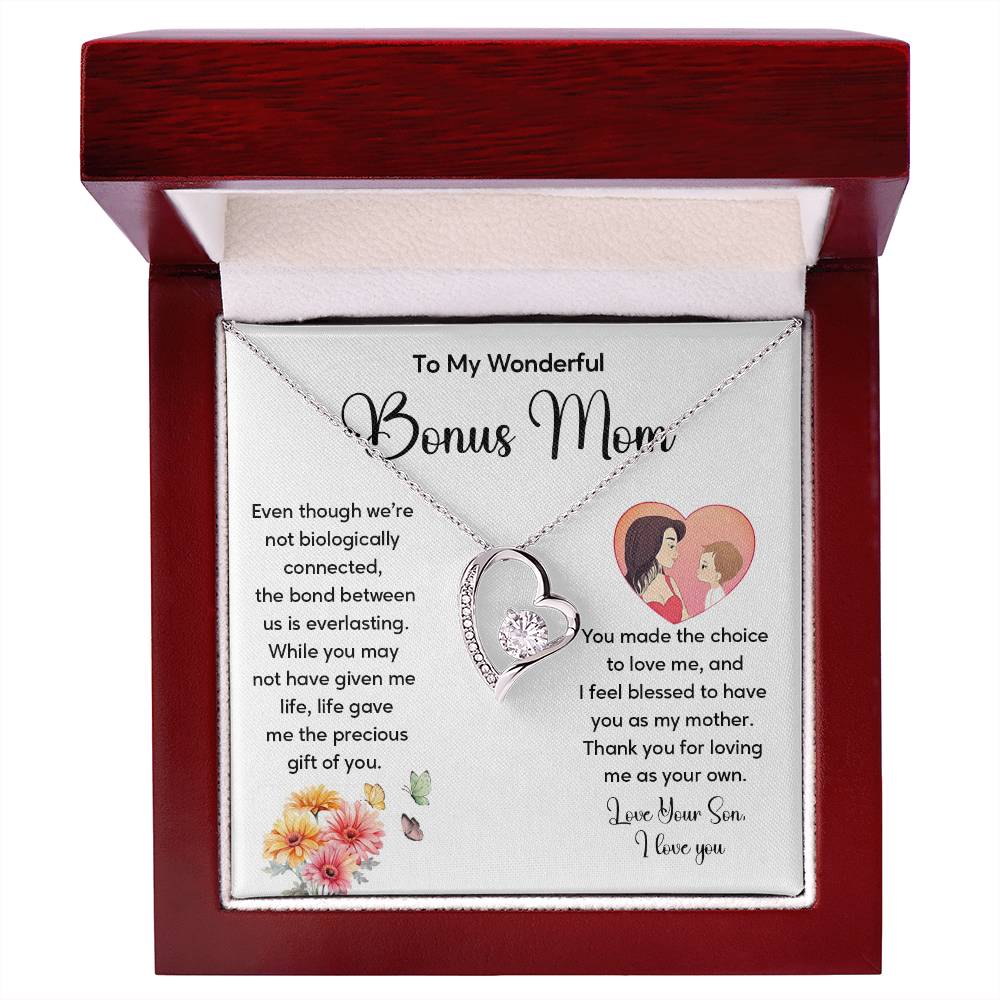 Bonus Mom Necklace Gift from Son – With Gift Box