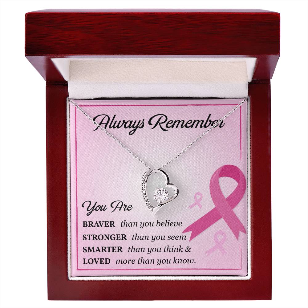 Breast Cancer Support Necklace with Card Gift Box