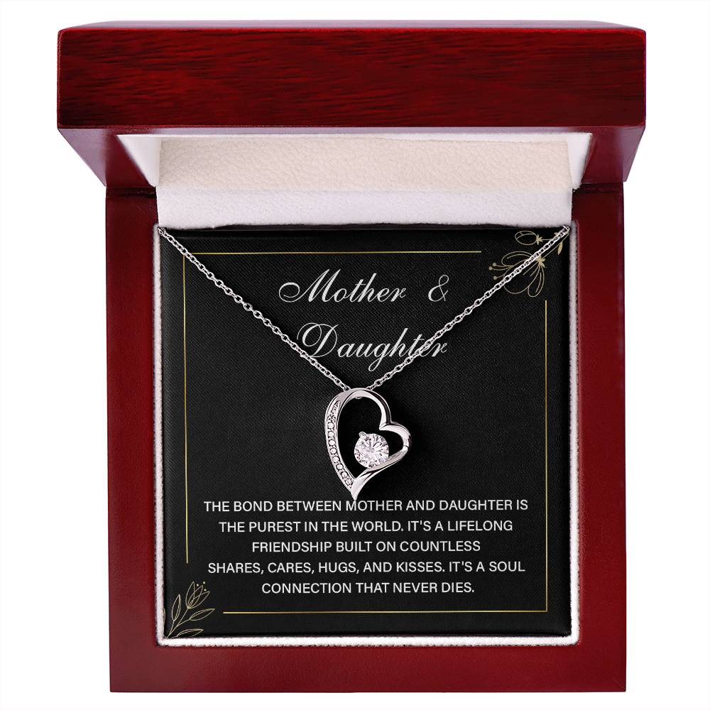 Mother Daughter Necklace Gift with Love Message