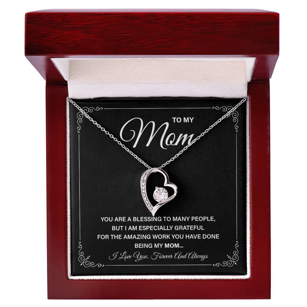 Elegant Mom Necklace Gift with Grateful Message