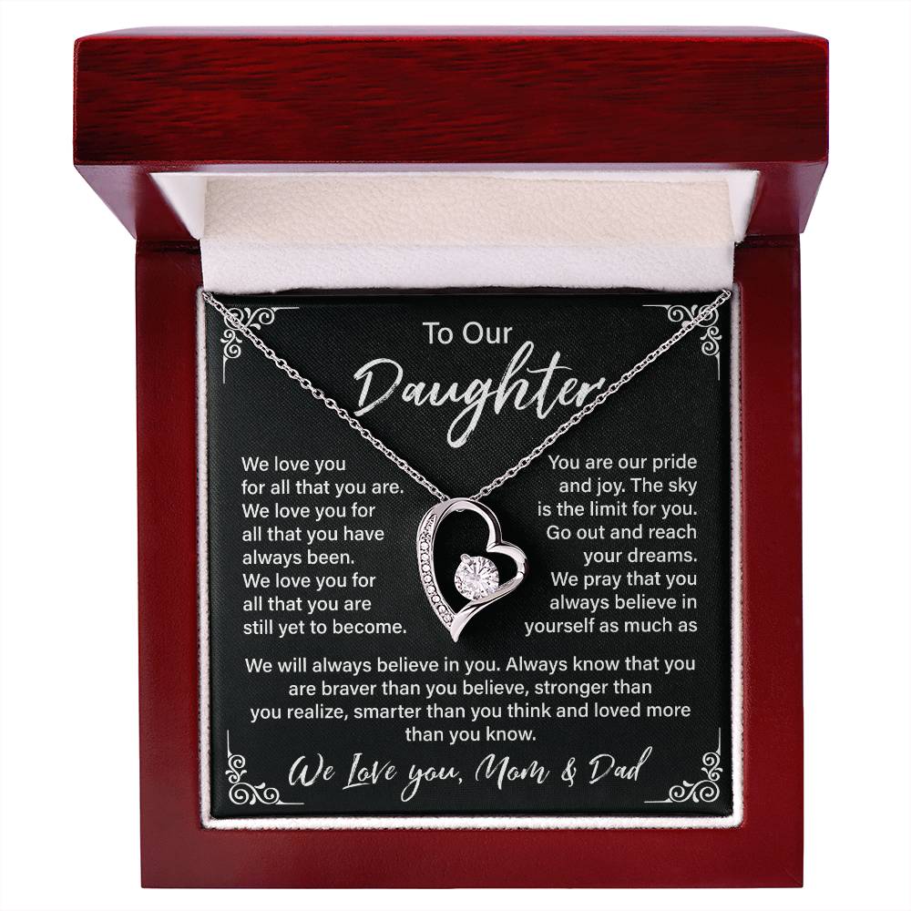 Gift for Daughter from Parents with Heart Pendant